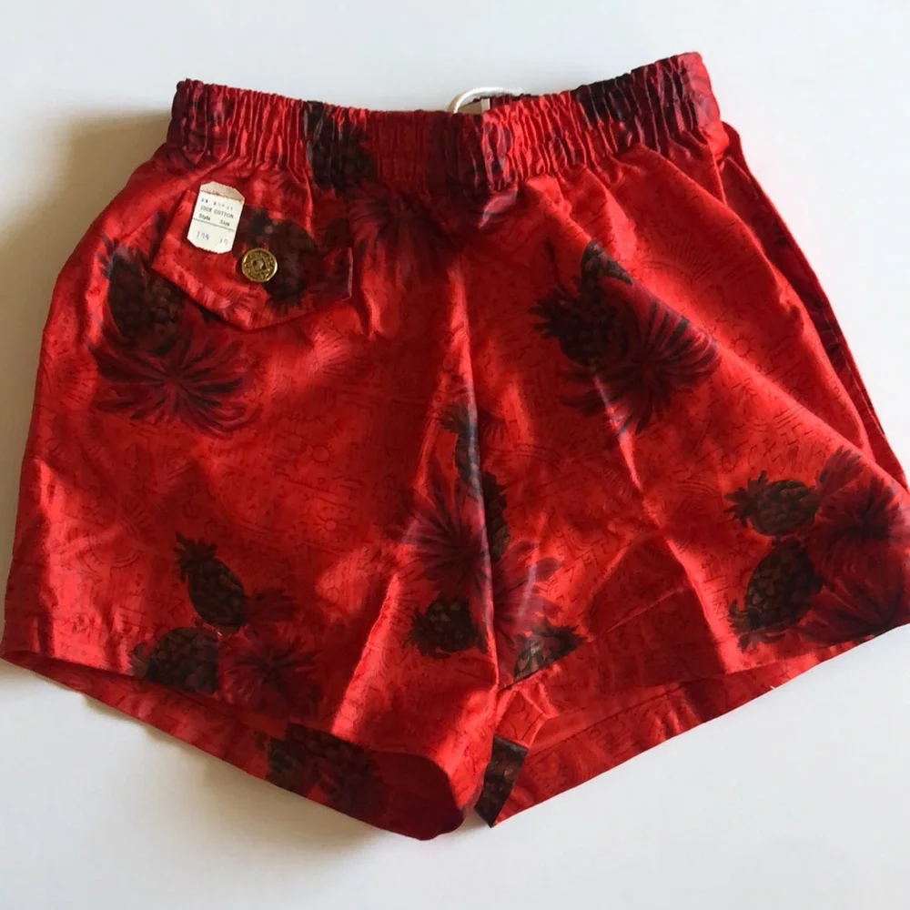Hawaiian Size 6 Hawaiian Swimsuit and Matching Hawaiian Shirt VTG Set 1960s